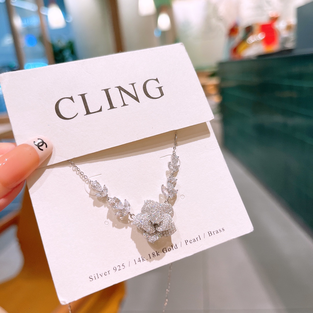 925 Silver Moissanite Necklace Sweet & Cool Gift for Her Silver