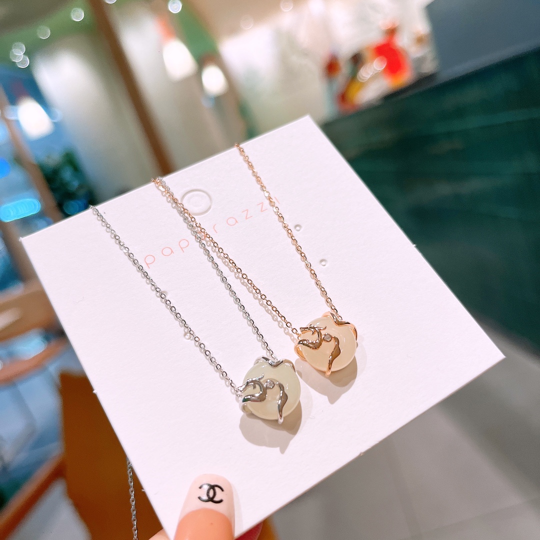 Nickel Free Silver Hetian Jade Necklace Vintage Wedding Favor Silver