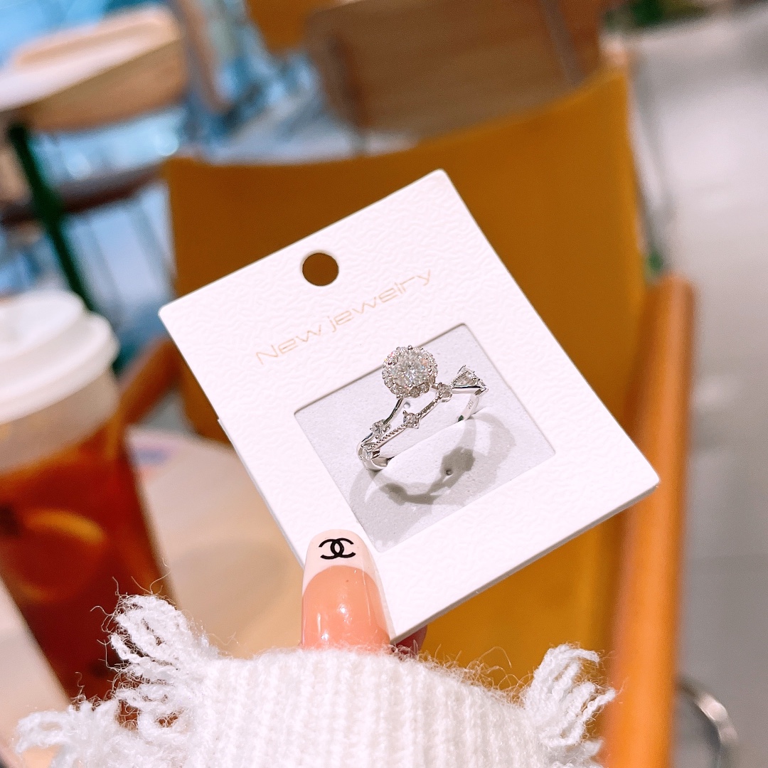 Nickel Free Silver Moissanite Ring Unique Graduation Silver