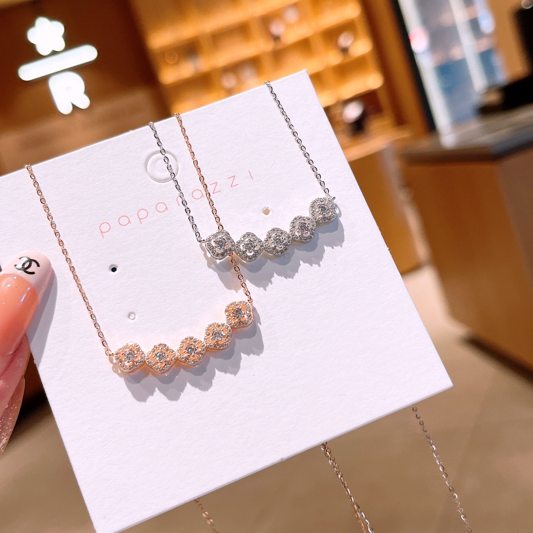 S925 Sterling Silver Necklace Gentle Mother's Day Gold