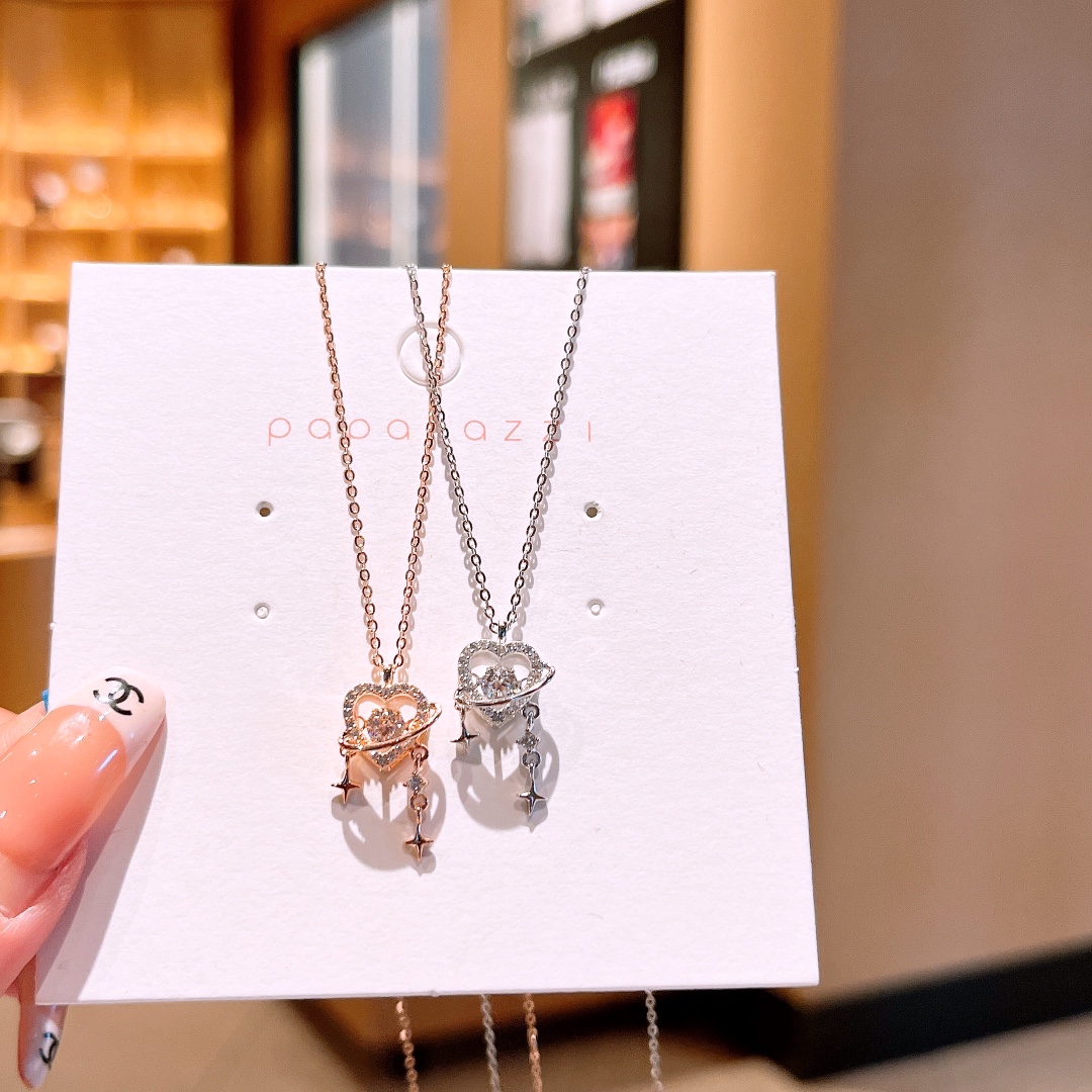 S925 Sterling Silver Necklace Soft Wedding Registration Silver