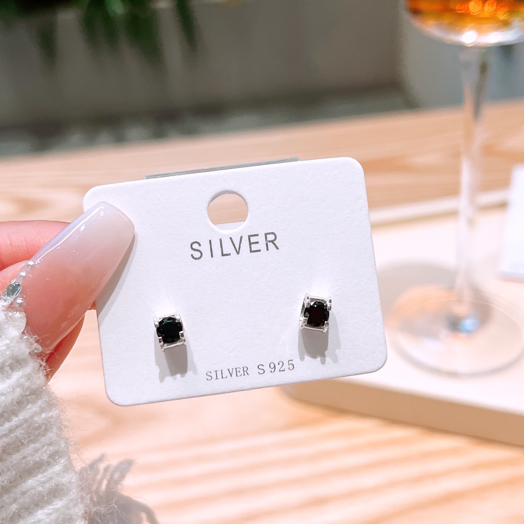 Low Allergy Silver Earrings Ins Style Birthday Silver