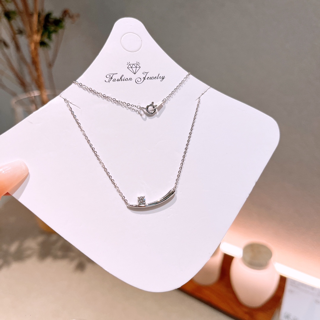 High Polish Silver Necklace Fashion Mother's Day Gold