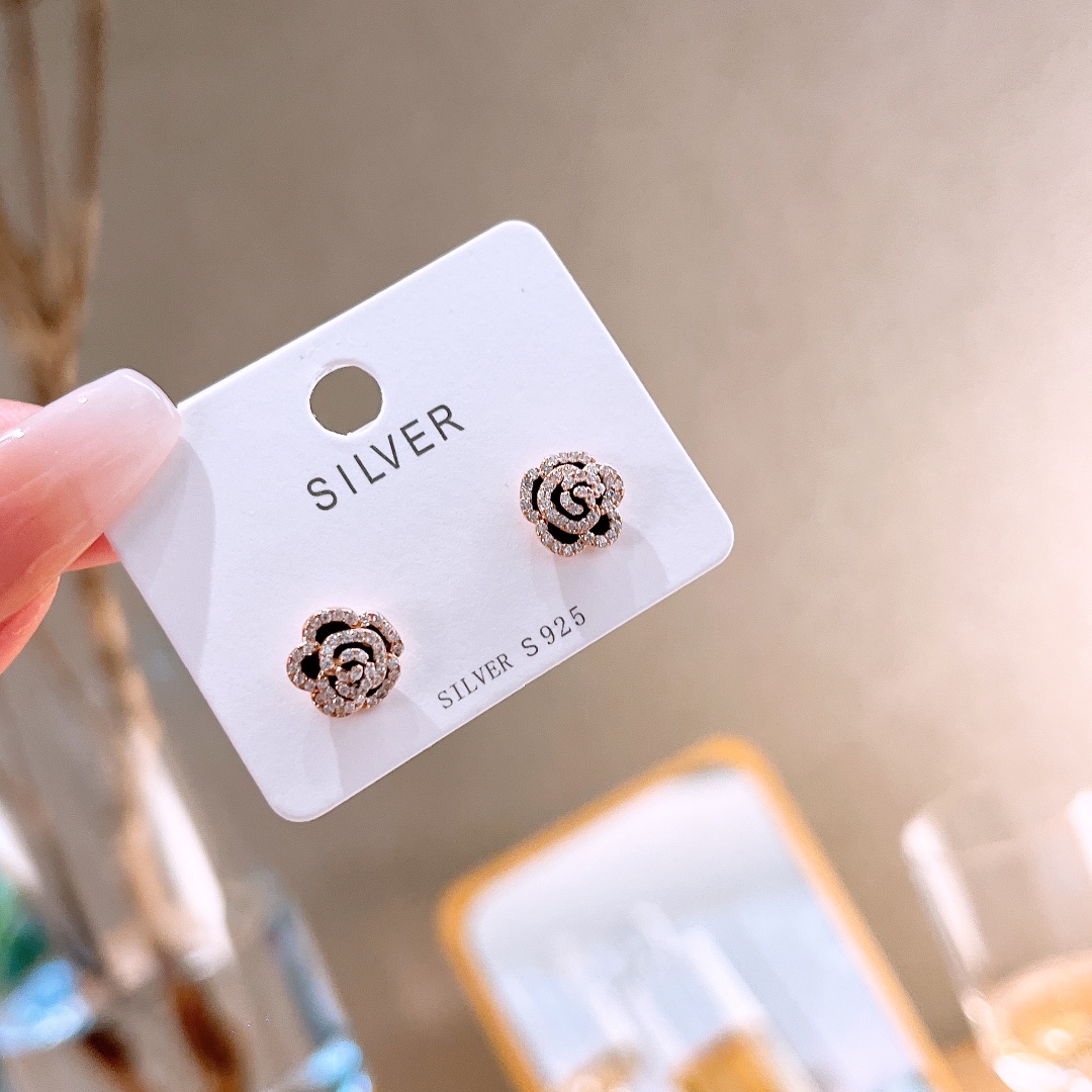 Fine Silver Earrings French Christmas Gold