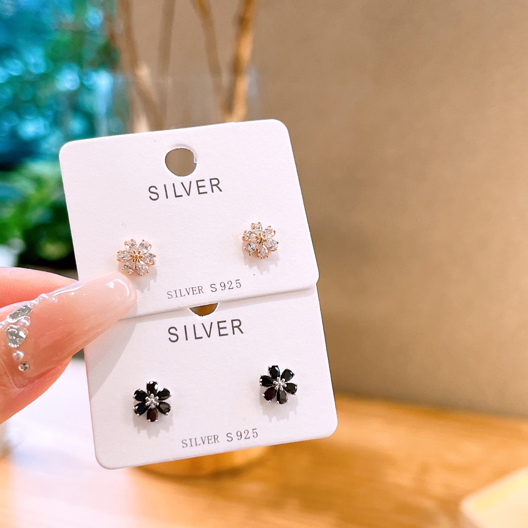 High Polish Silver Earrings Intellectual New Year Silver