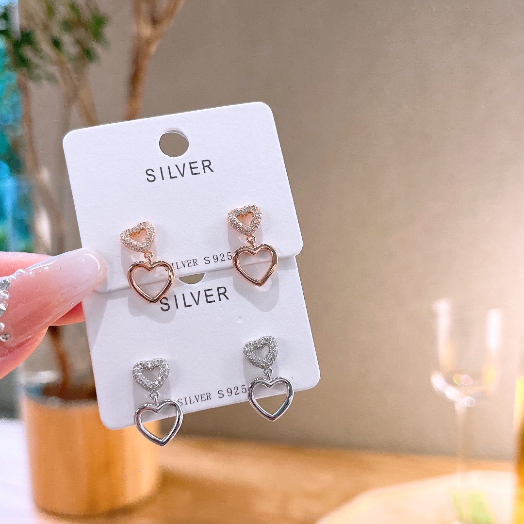 S925 Sterling Silver Earrings Cute Gift for Her Silver