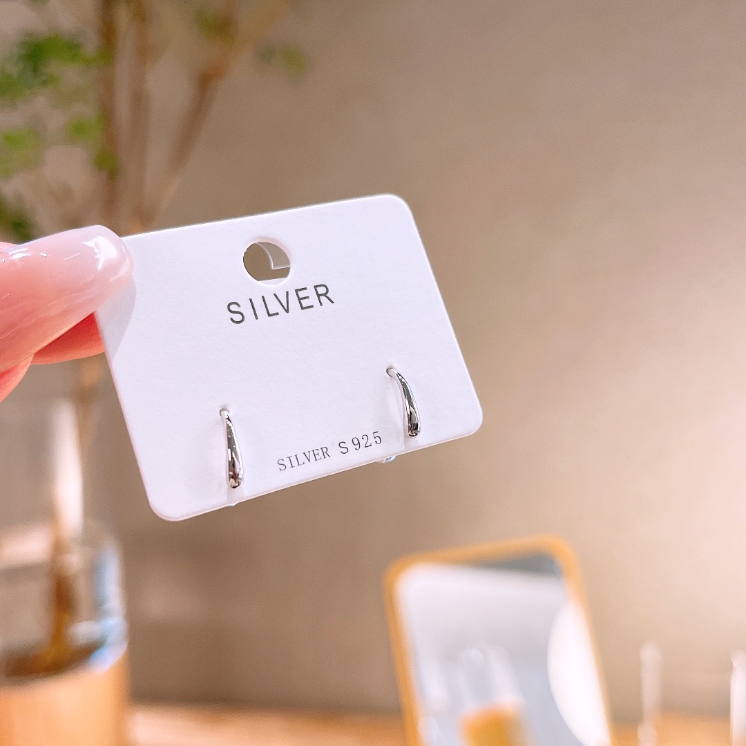 Solid Silver Earrings Ultra Minimal Self-love Silver