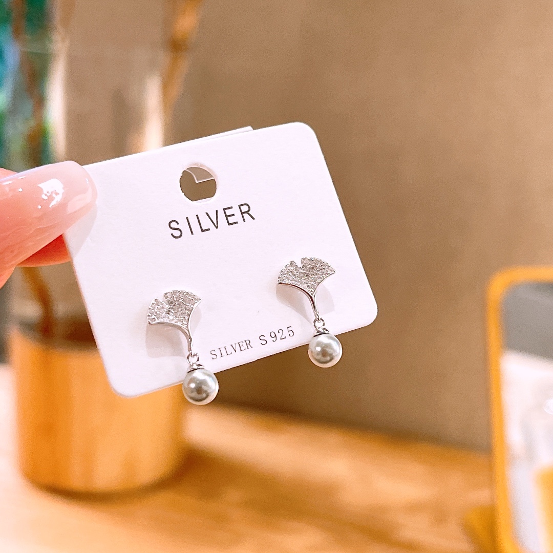 Solid Silver Earrings Elegant Party Silver