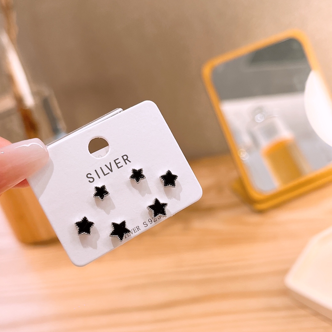 Solid Silver Earrings Sweet Mother's Birthday Gold