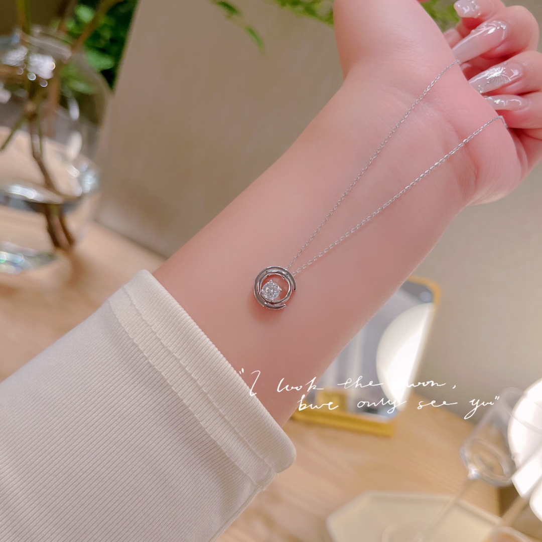 Hypoallergenic Silver Moissanite Necklace Fresh Confession Gold