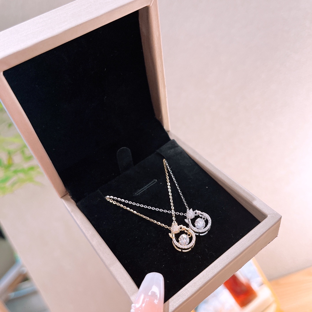 Low Allergy Silver Necklace Korean Style Anniversary Gold