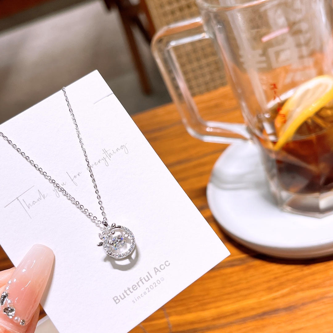 Low Allergy Silver Necklace Ins Style Everyday Wear Silver