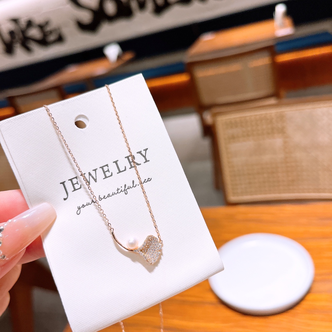 Hypoallergenic Silver Necklace Romantic Wedding Registration Silver