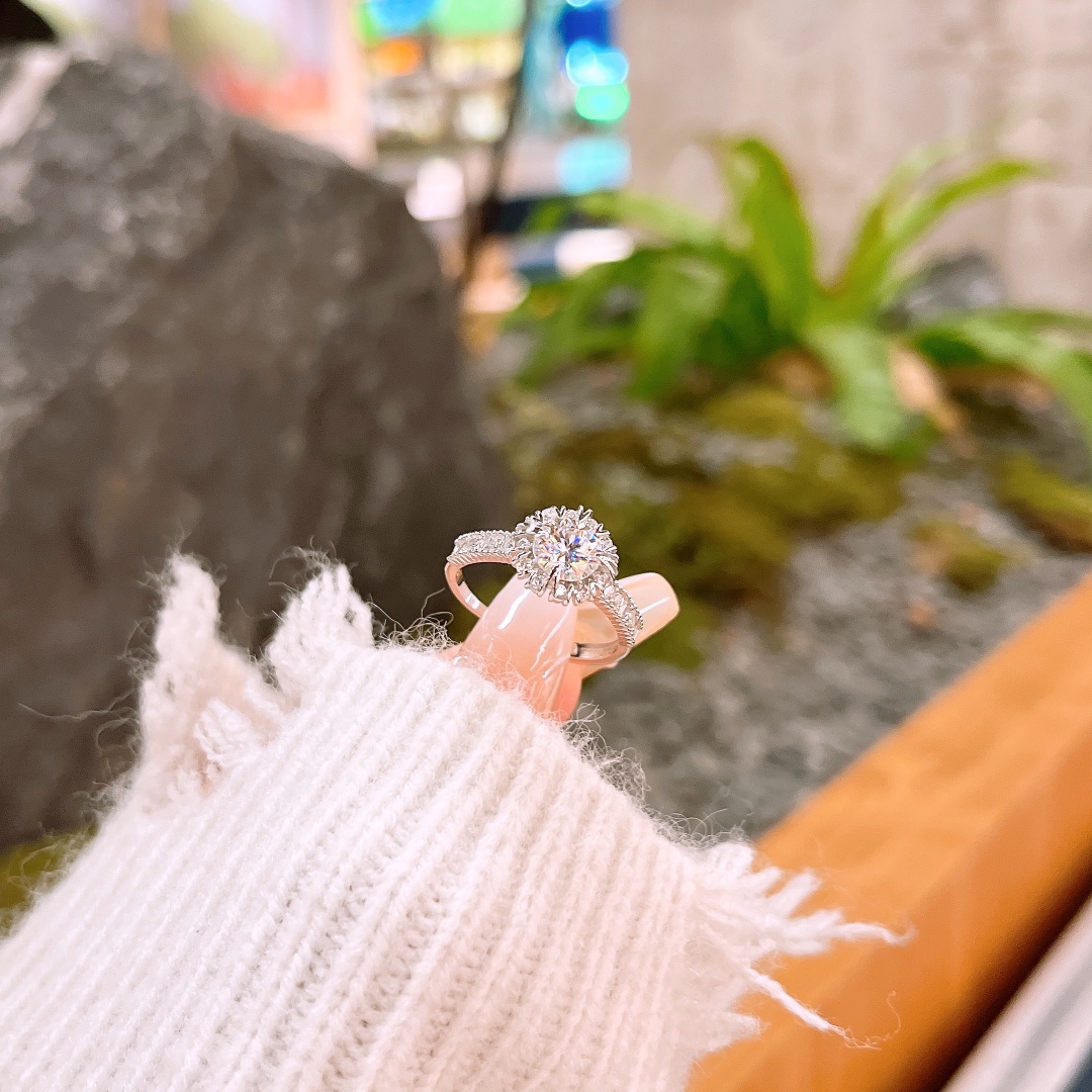 High Polish Silver Moissanite Ring Precision Father's Day Silver