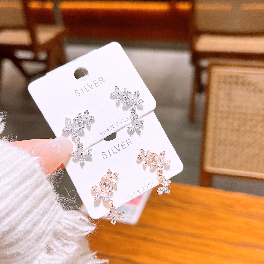 High Polish Silver Earrings Ethereal Christmas Silver