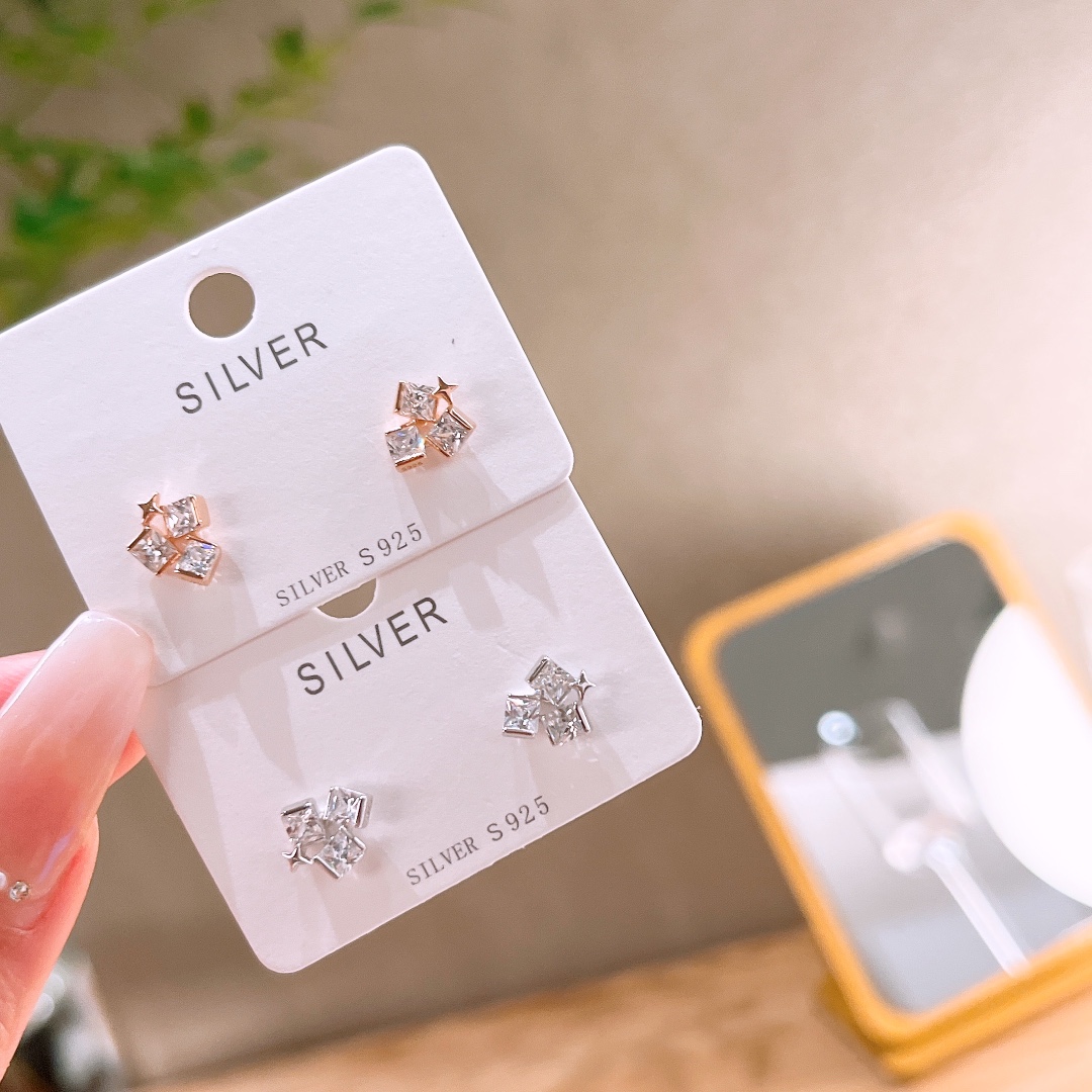 S925 Sterling Silver Earrings Dainty Housewarming Gold