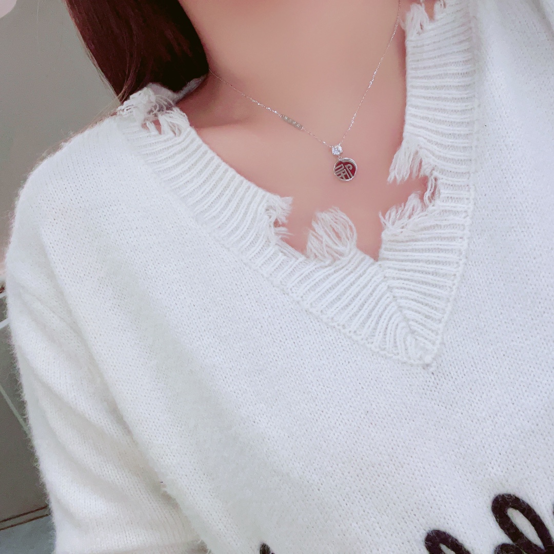 Nickel Free Silver Moissanite Necklace Cute Self-love Gold