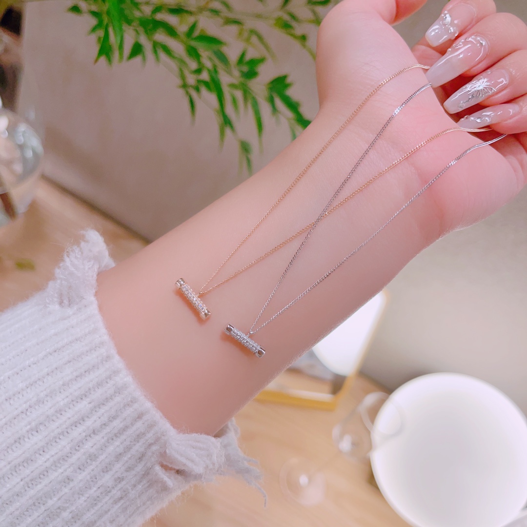 Hypoallergenes Silber Kette Ätherisch Abschluss Gold