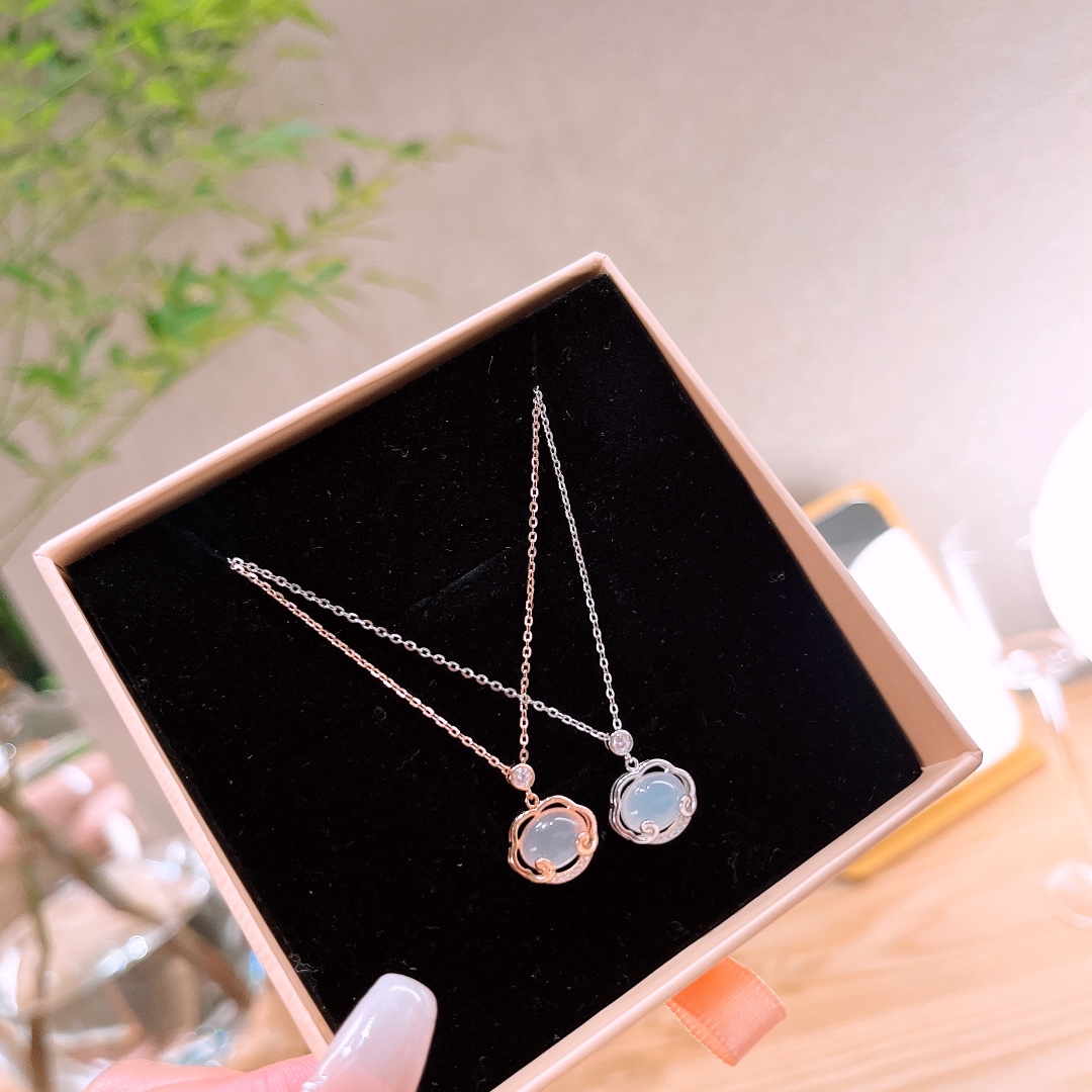 Solid Silver Necklace Ins Style Housewarming Gold