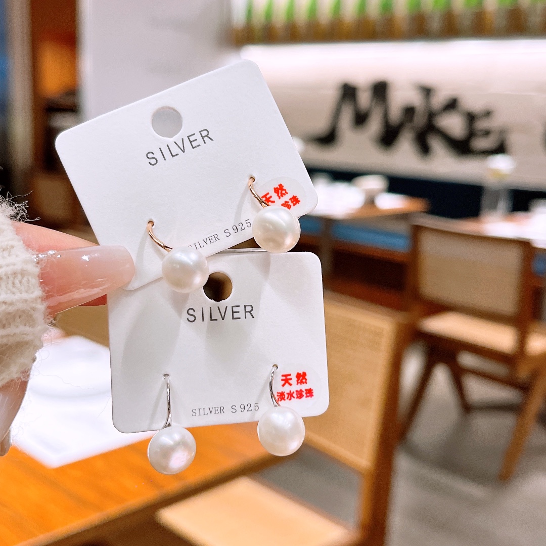 925 Silver Freshwater Pearl Studs Forest Annual Party Gold