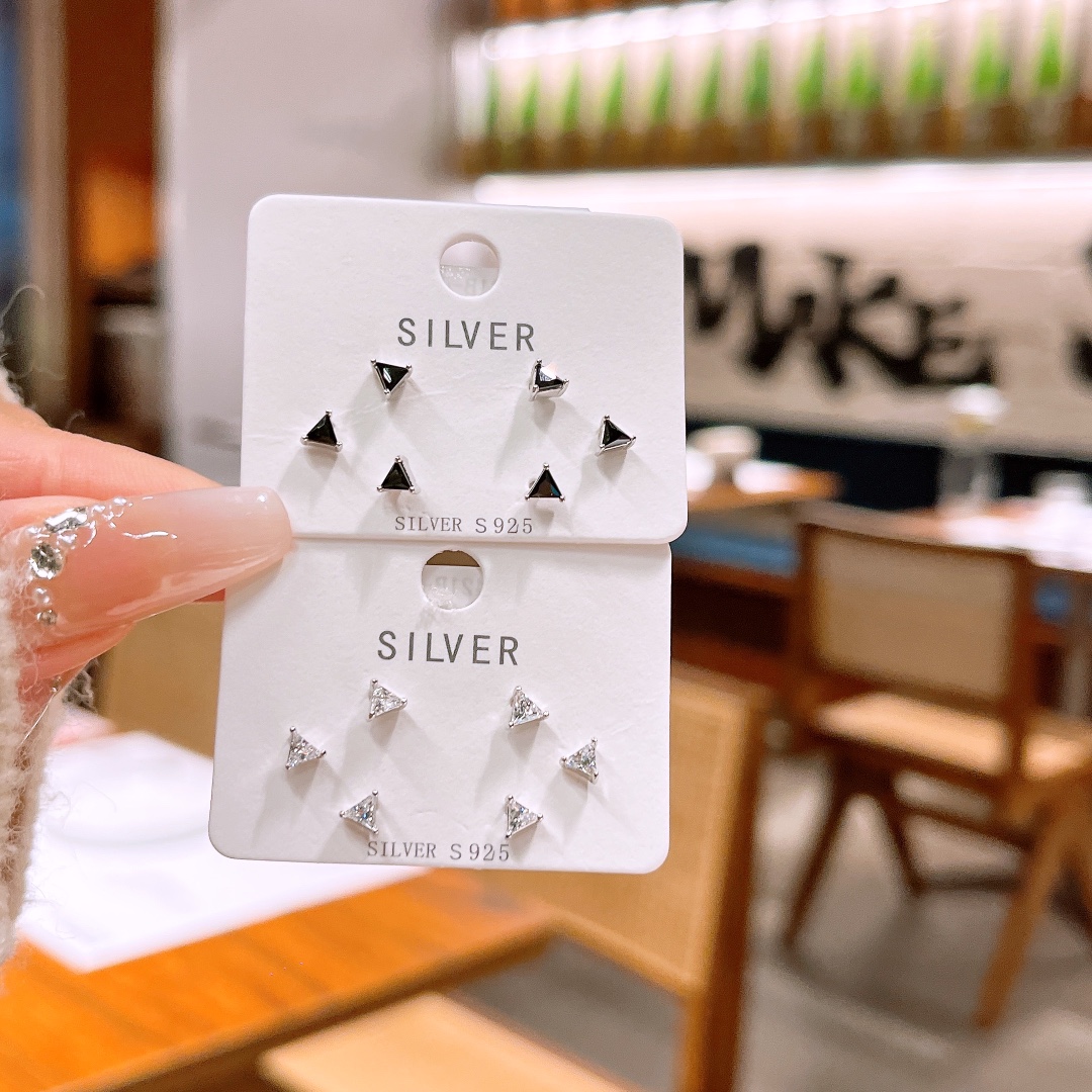 Solid Silver Earrings Minimalist Wedding Favor Silver