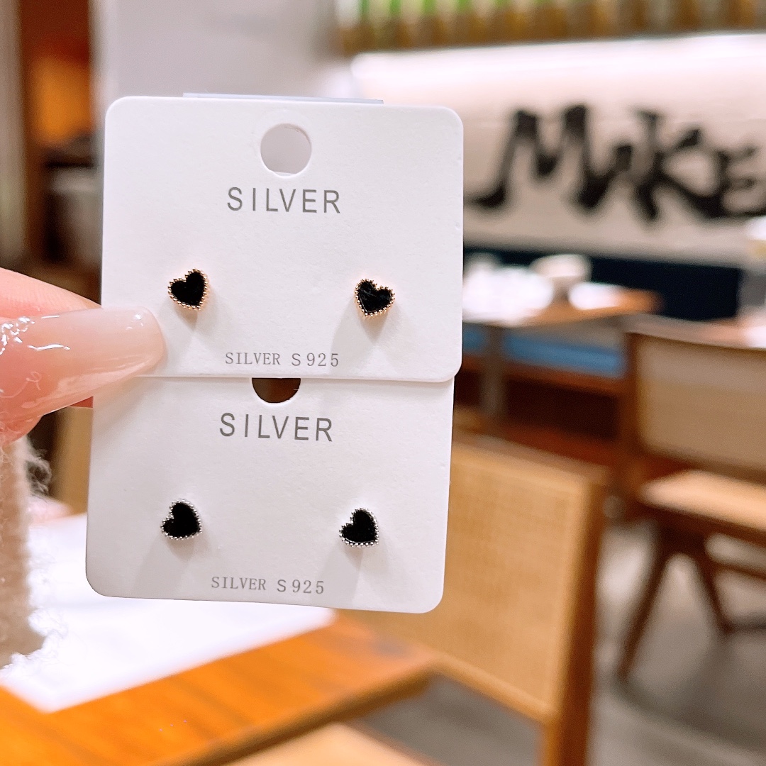 Nickel Free Silver Earrings Korean Style Housewarming Silver