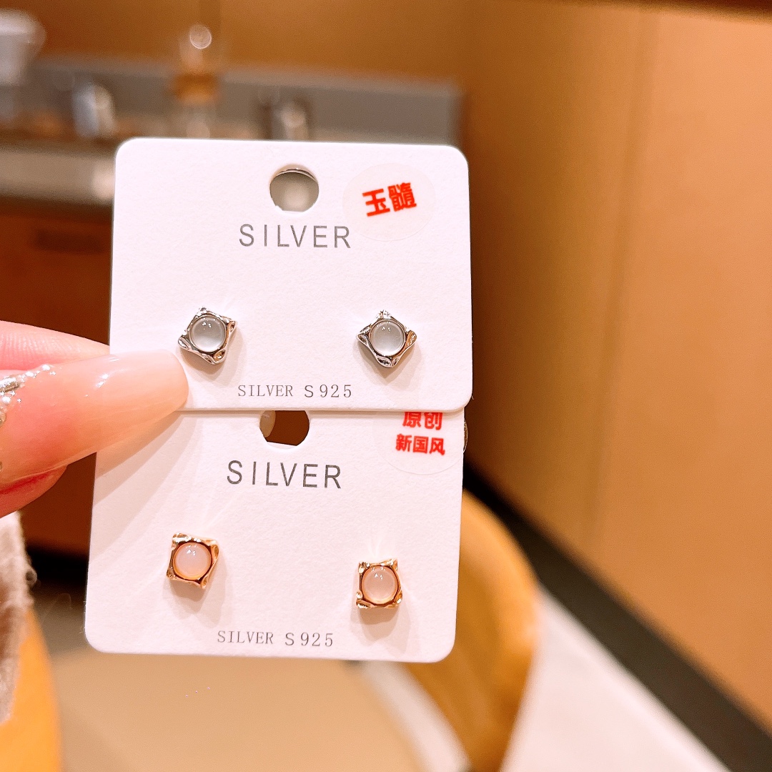 925 Silver Earrings Dainty Valentine's Day Gold