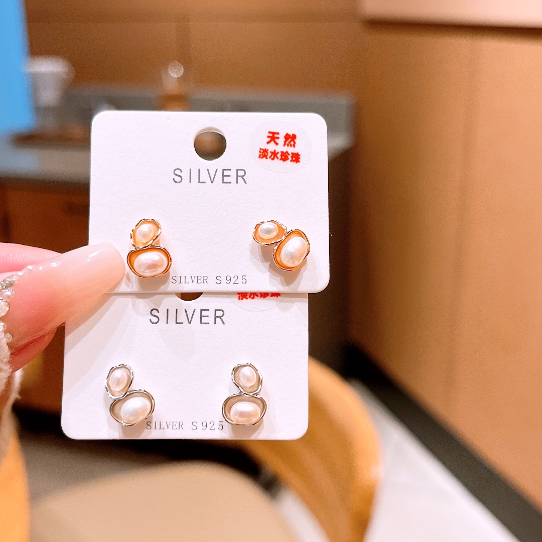 Hypoallergenic Silver Earrings Ultra Minimal Party Gold