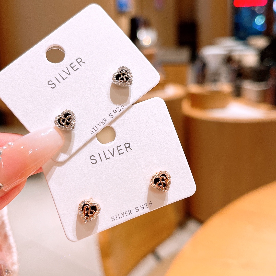 925 Silver Earrings Korean Style Proposal Gold