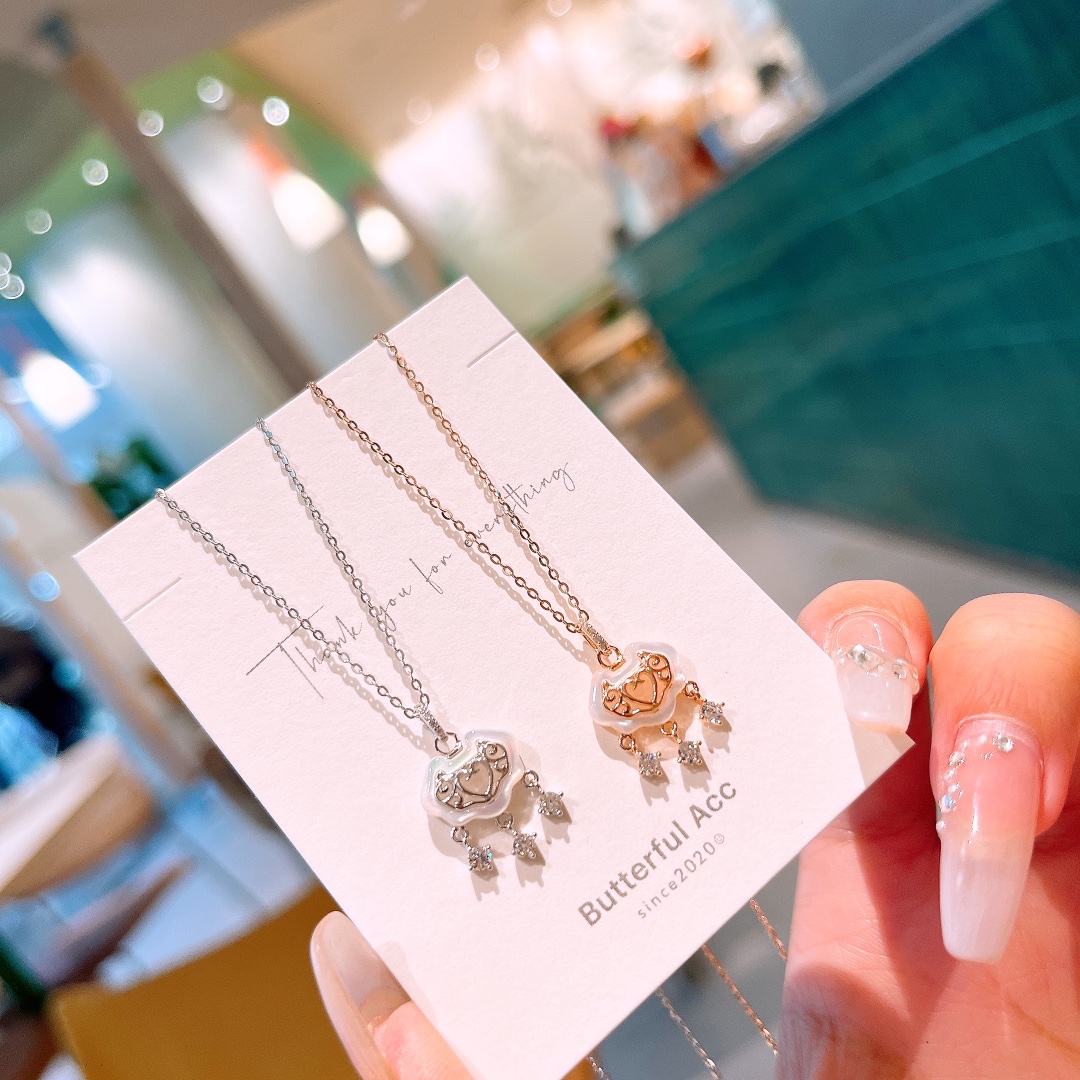 Solid Silver Necklace Gentle Self-love Gold