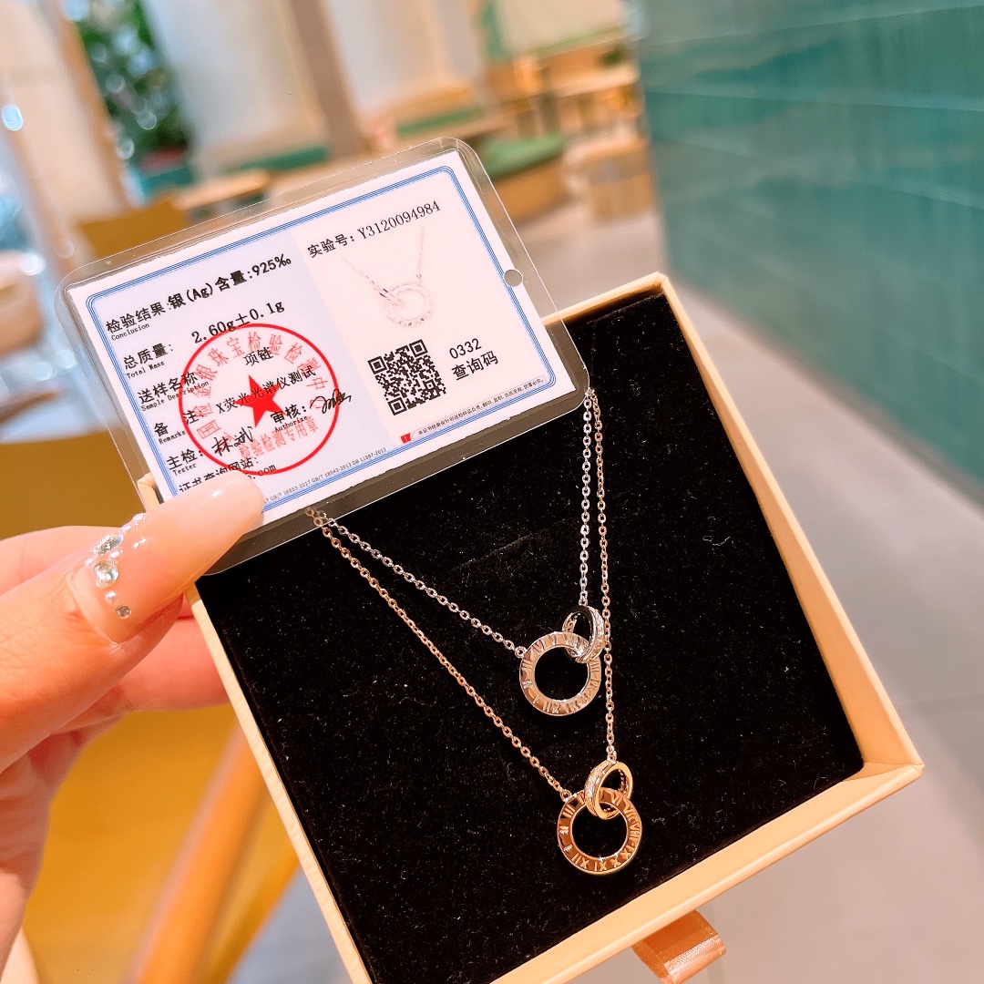 925 Silber Kette Leichter Luxus Für mich selbst Silber