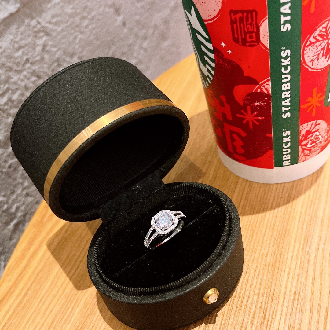 Nickel Free Silver Moissanite Ring Korean Style Teacher's Day Silver