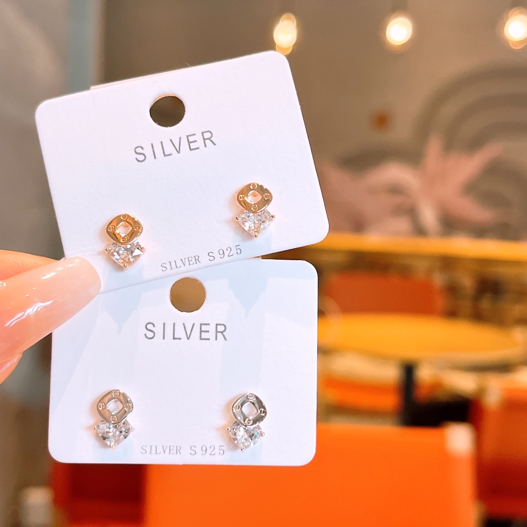 Fine Silver Earrings Premium Workplace Gold