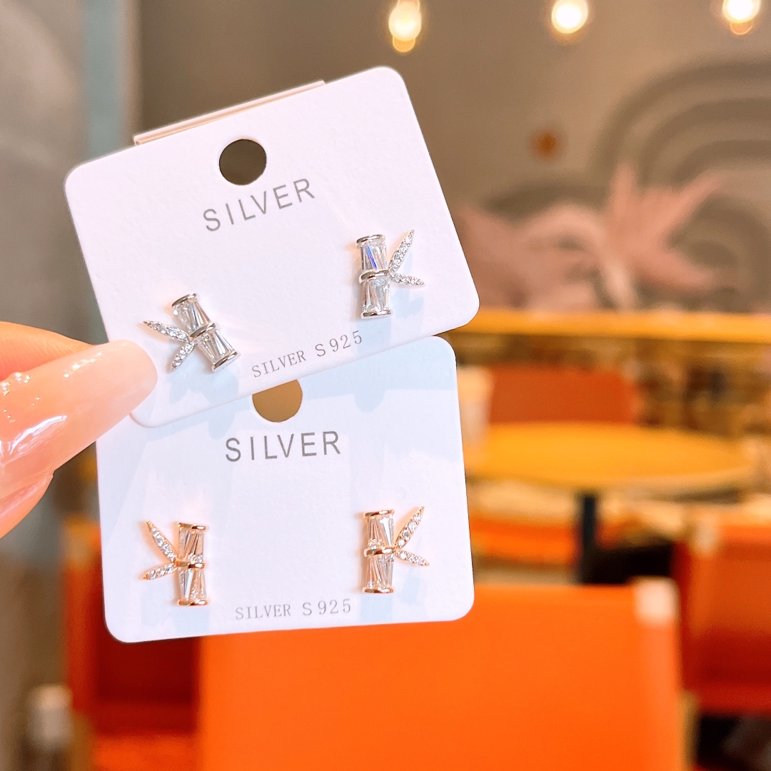 Low Allergy Silver Earrings Cute Office Gold