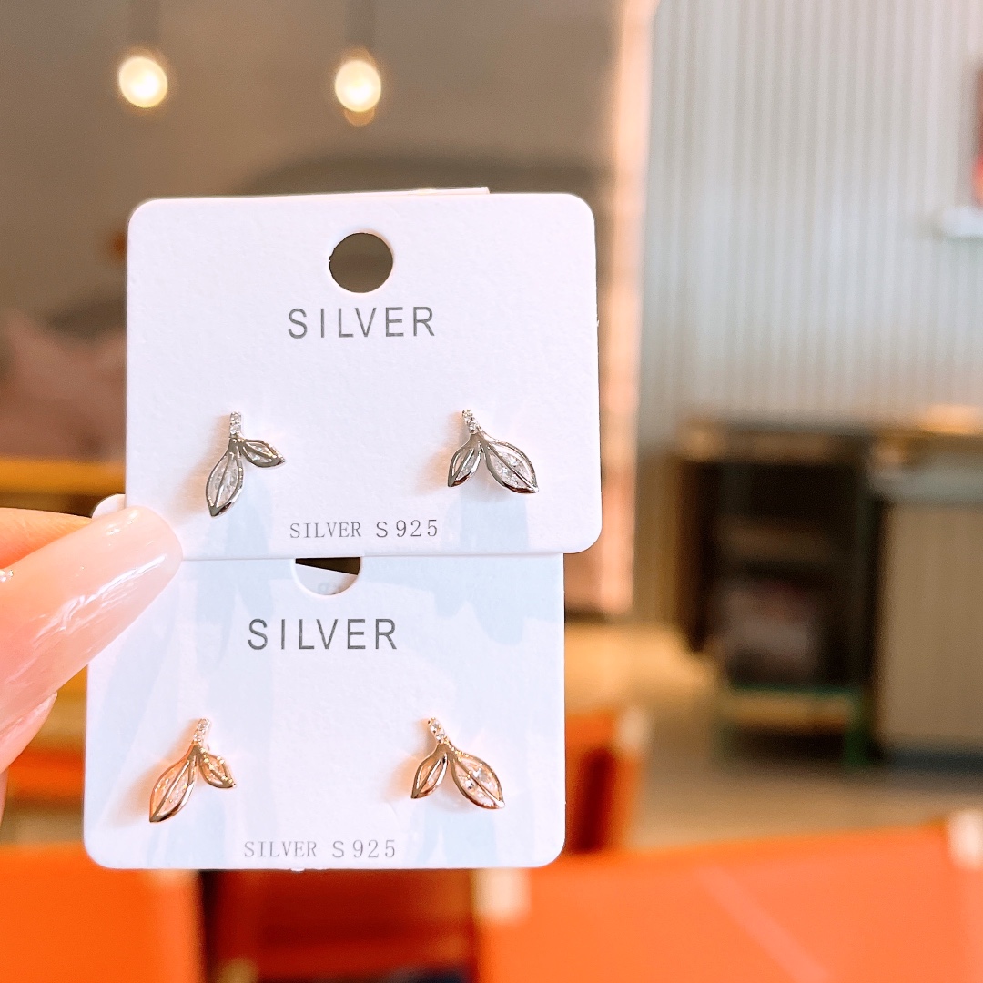 Low Allergy Silver Earrings Minimalist Spring Festival Silver