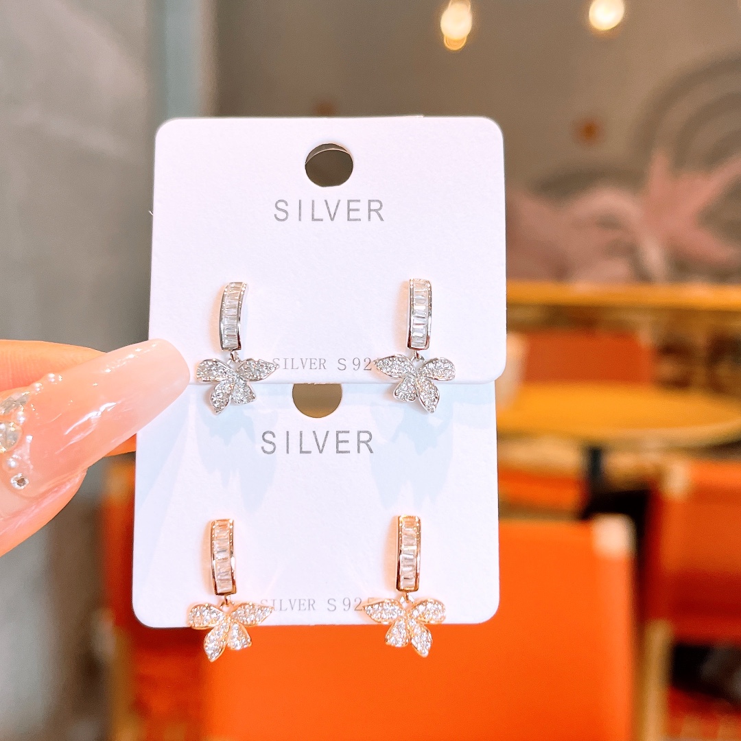 Low Allergy Silver Earrings Gentle Spring Festival Gold