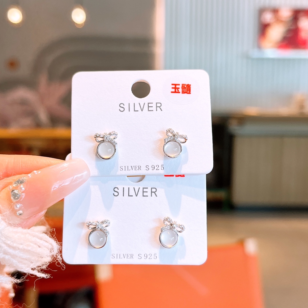 High Polish Silver Earrings Cute Gift for Her Silver