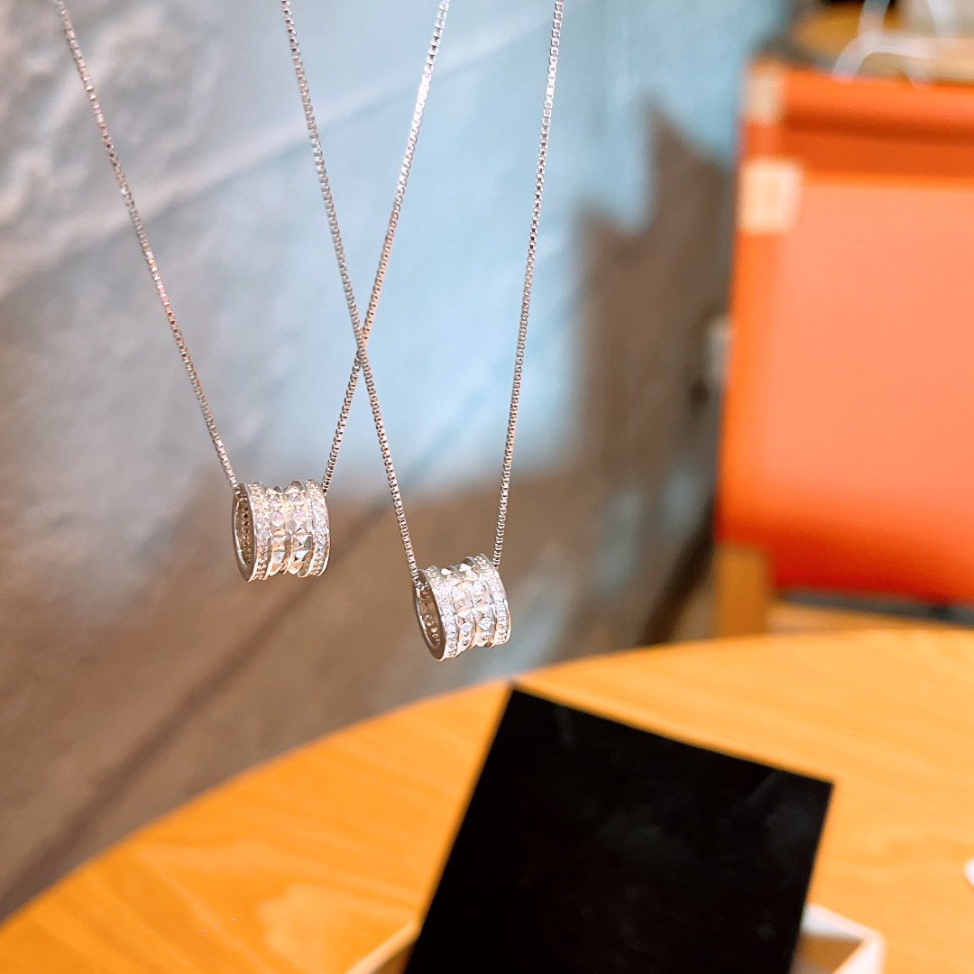 Nickel Free Silver Necklace Forest New Year Gold