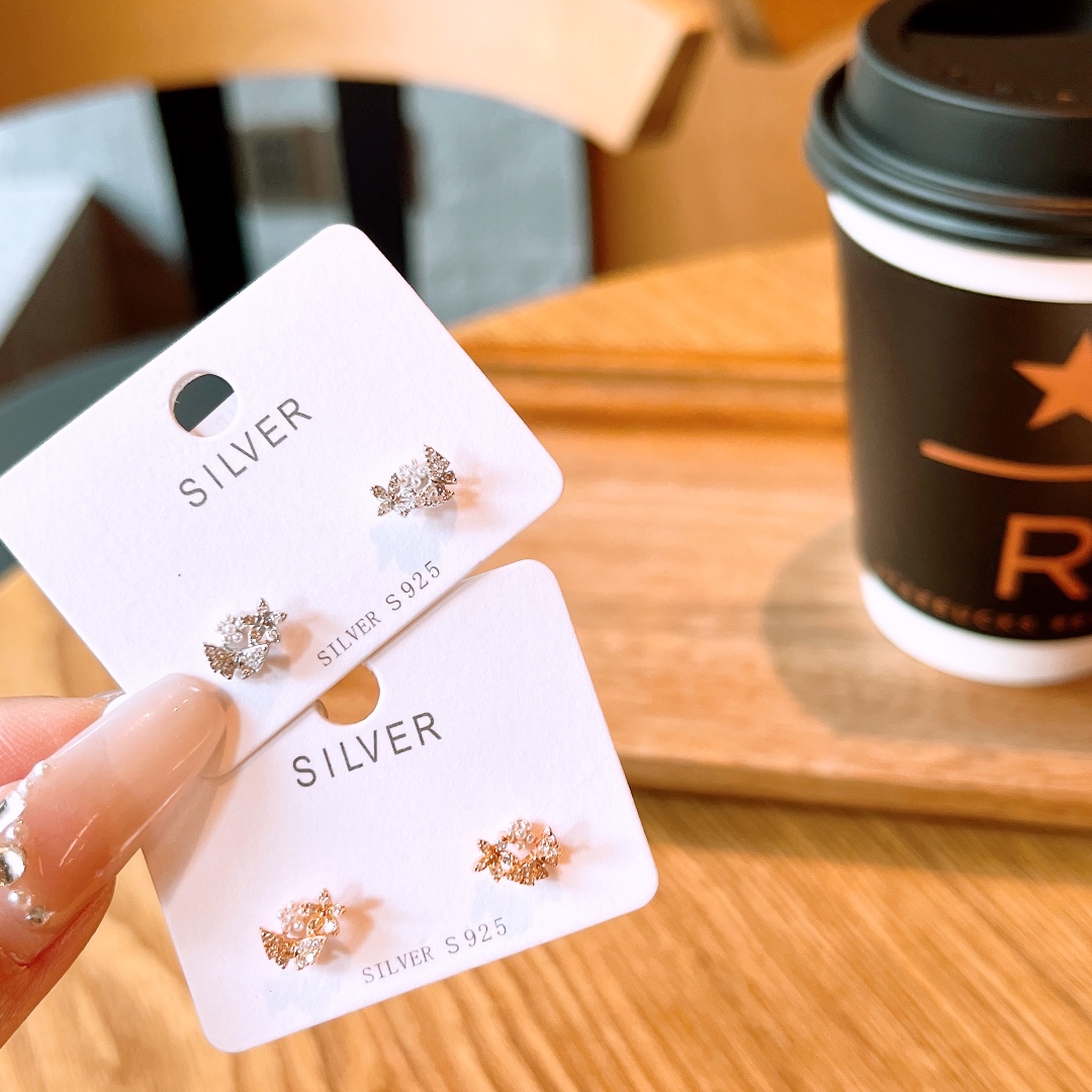 925 Silver Earrings Sweet Wedding Silver