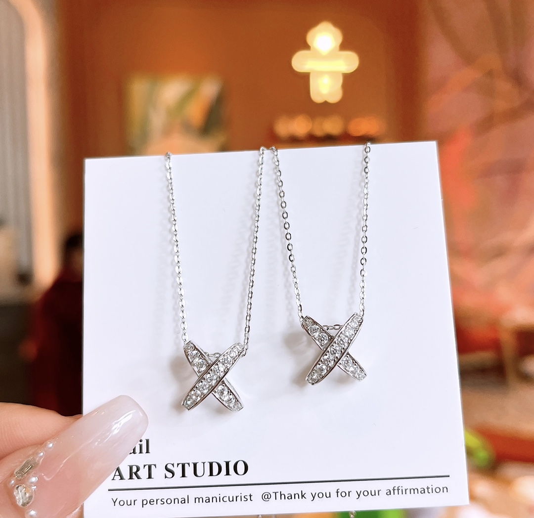 ミニマルS925スターリングシルバーネックレスゴールド デート