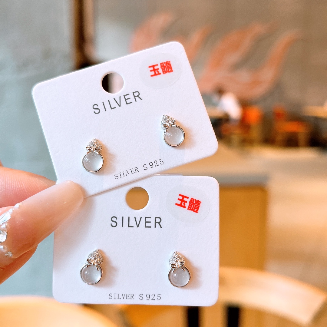 925 Silver Earrings Chic Mother's Day Gold