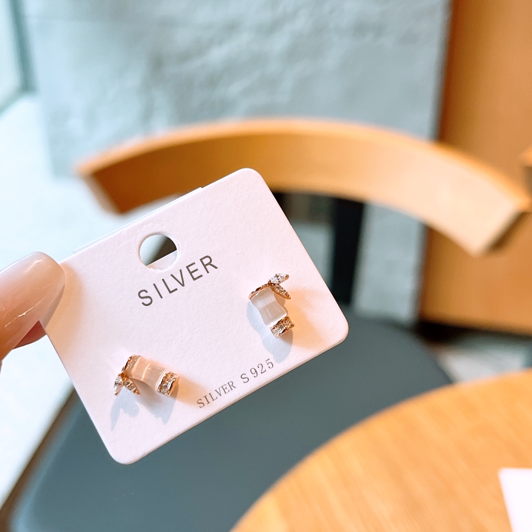 Solid Silver Earrings Playful Graduation Silver