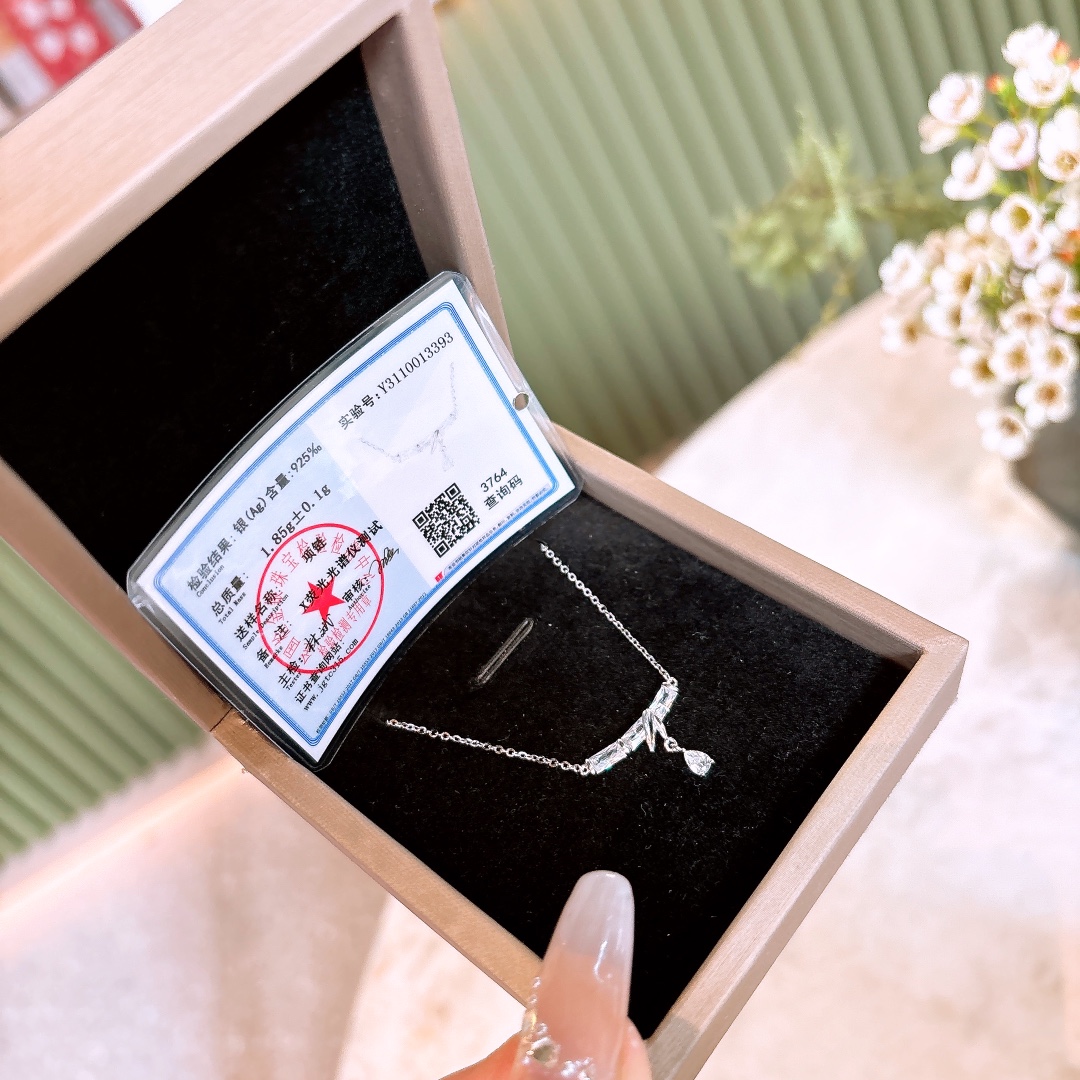 Solid Silver Necklace Soft Office Gold