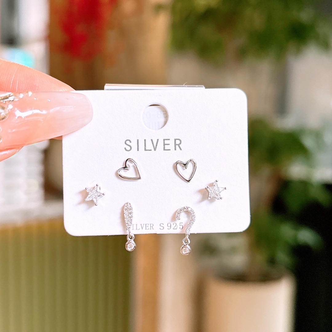 Solid Silver Earrings Forest Date Night Gold