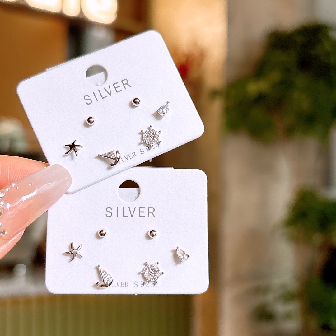 韓国風925シルバーイヤリングシルバー 婚姻届提出