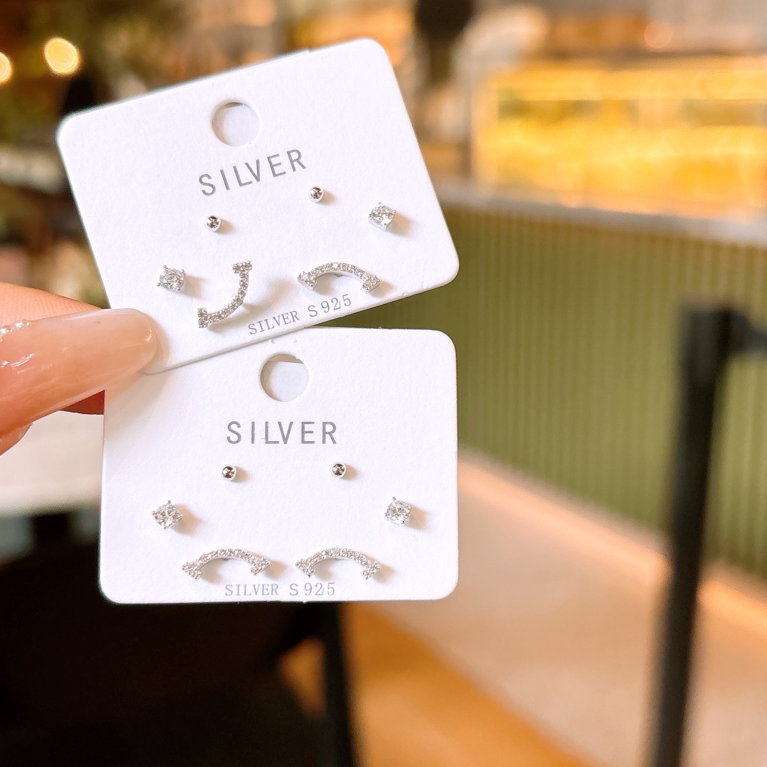 High Polish Silver Earrings Cute Mother's Birthday Silver