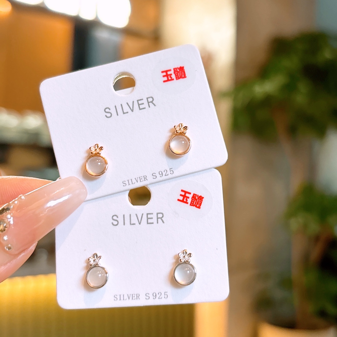 Hypoallergenic Silver Earrings Artistic Father's Day Gold