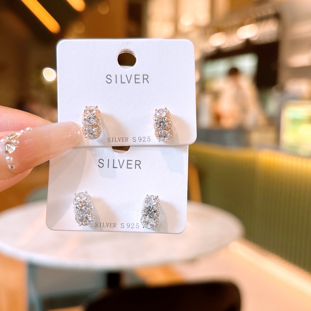 Solid Silver Earrings Sweet Mother's Birthday Silver