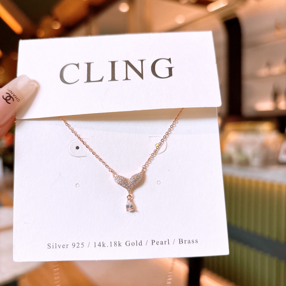 925 Silver Necklace Intellectual Gift for Her Gold