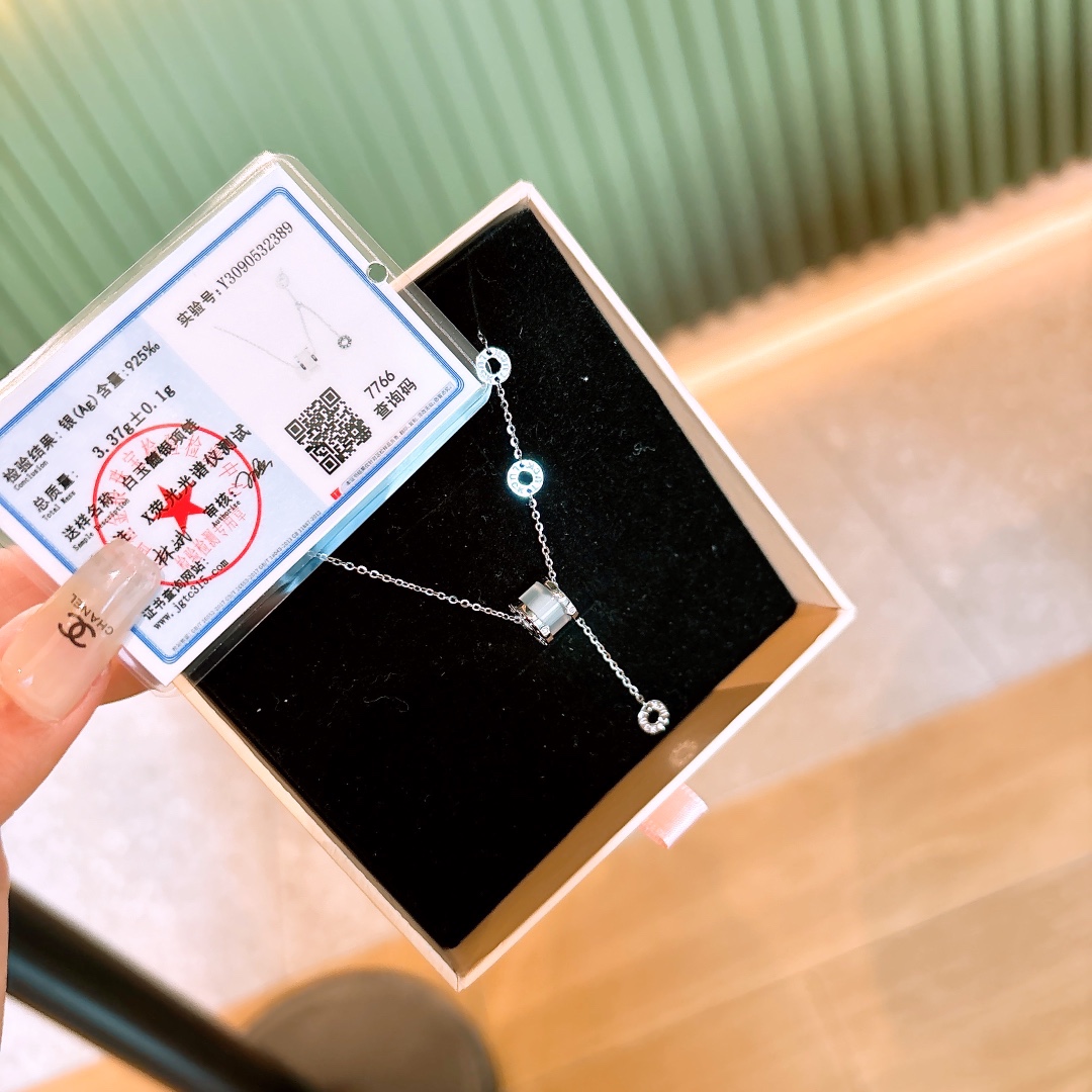 Low Allergy Silver Necklace Cute Travel Silver